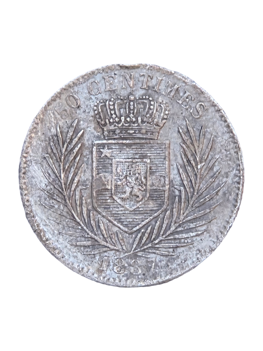 50 Centiments Belgisch Congo 1887
