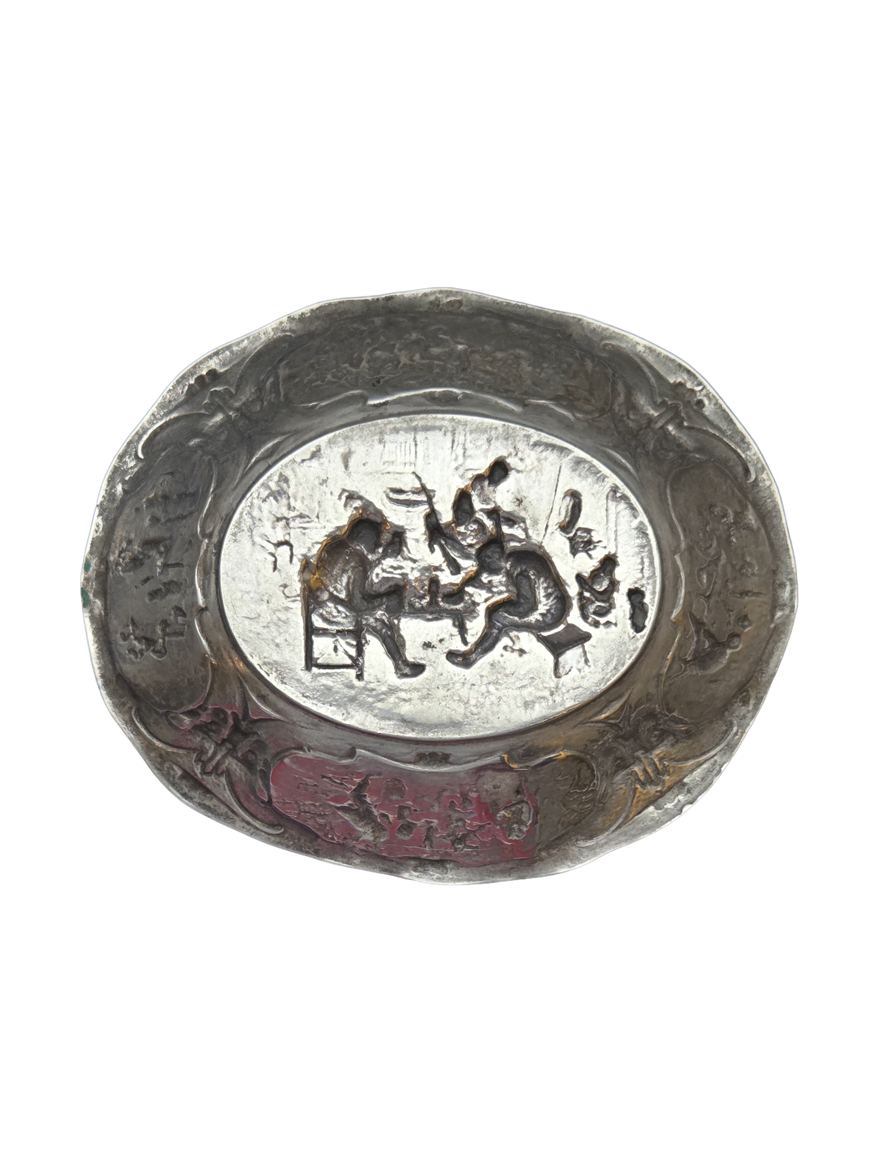 E. Schoorl  Schotel - 0.833 zilver - Gerecht met masquerons