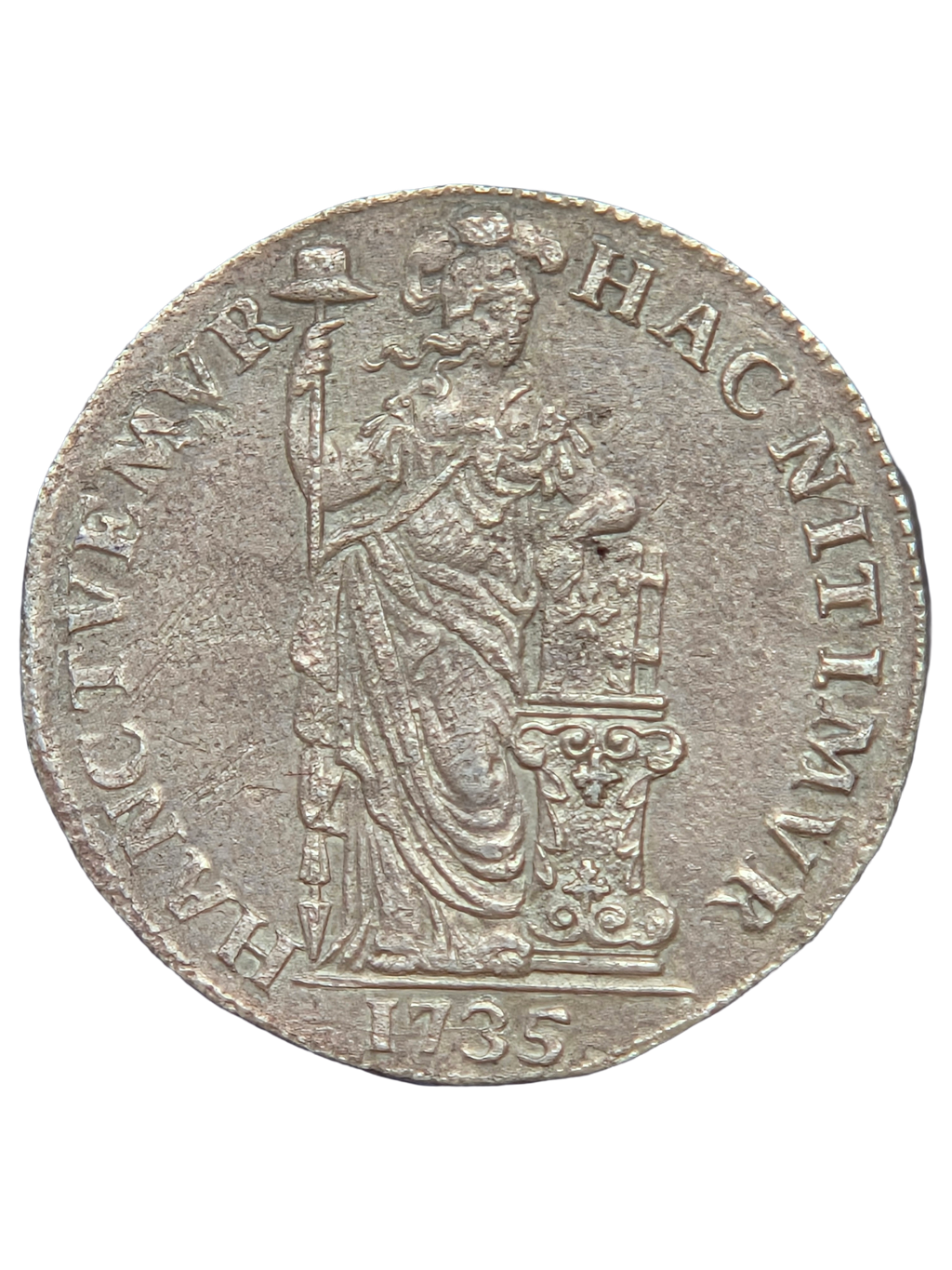 1 Gulden Holland 1735 - EigenTijdse Vervalsing