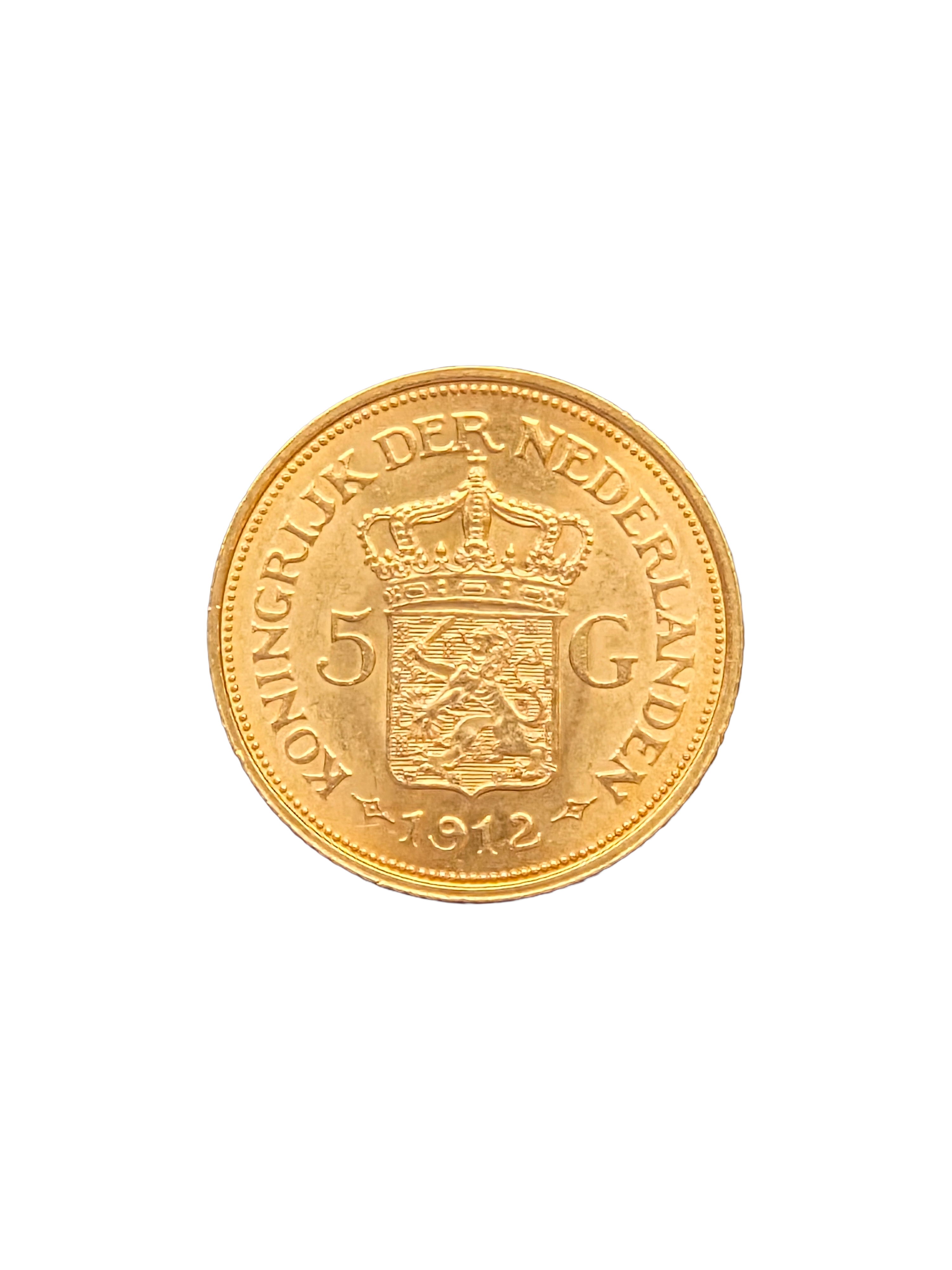 5 Gulden Goud 1912