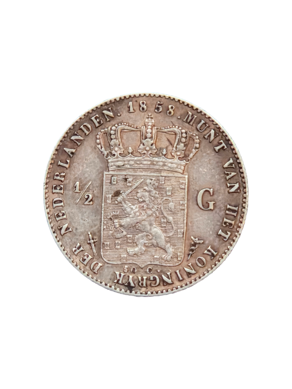 Halve Gulden 1858